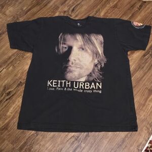 XL Keith Urban 2007 World Tour Concert T-Shirt Black Love Pain Album